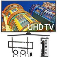 Samsung UN70KU6300 - 70" Class KU6300 6-Series 4K Ultra HD TV Flat Wall Mount Bundle includes TV, Flat Wall Mount...