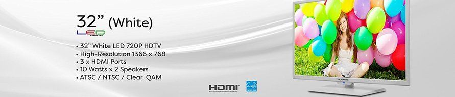 Sceptre 32-Inch LED HDTV X322WV White Color