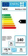 NEC V552 55" 1080p 60Hz High-Performance LED Backlit Commercial-Grade Display LCD TV N2