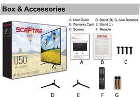 Sceptre 4K Ultra HD TV 49" inch N6