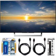 Sony XBR-43X800D - 43" Class 4K HDR Ultra HD TV w/ Essential Accessory Bundle includes TV, Screen Cleaning Kit...