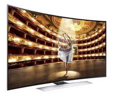 Samsung UN55HU9000 Curved 55-Inch 4K Ultra HD 120Hz 3D Smart LED TV + Ultra-Slim Flat Mount + Two 12 Feet HDMI... N4