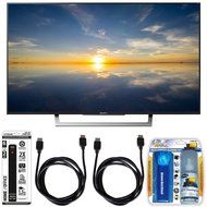 Sony XBR-49X800D - 49" Class 4K HDR Ultra HD TV w/ Essential Accessory Bundle includes TV, Screen Cleaning Kit...