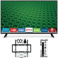 Vizio D39h-D0 D-Series 39" Class Full Array HD LED Smart TV Slim Wall Mount Kit Bundle includes TV, Slim Flat...