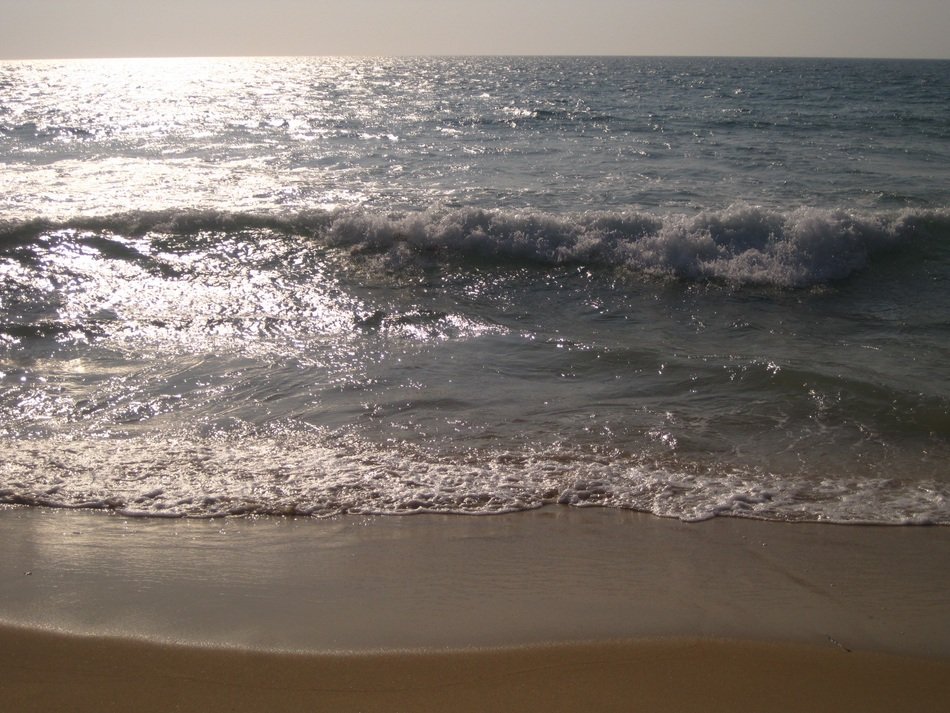 water on the beach in costa rica