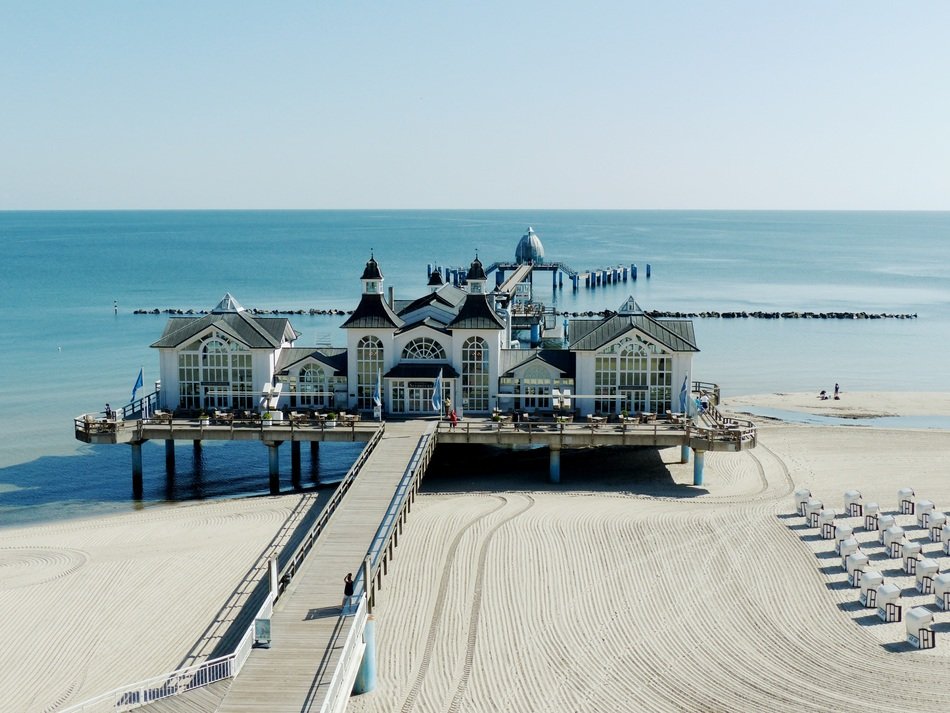 Beautiful landscpae with the Sea Bridge on Baltic Sea