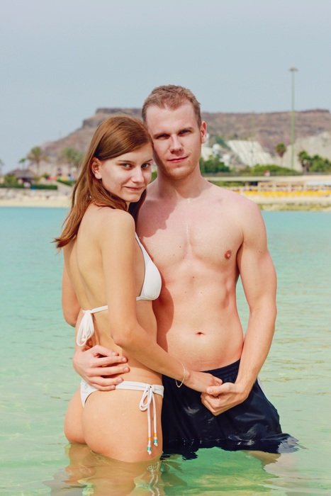 young couple on the canary islands
