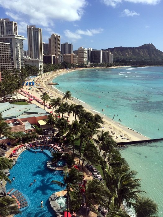 Landscape of the Waikiki Beach