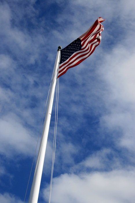 Picture of Usa Flag at the background of the sky