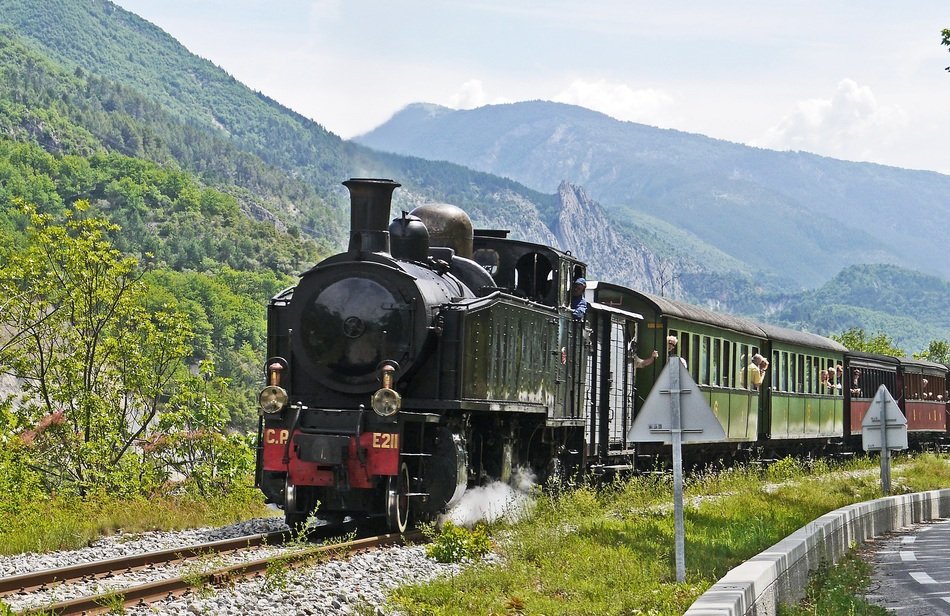 steam train in alpes maritimes
