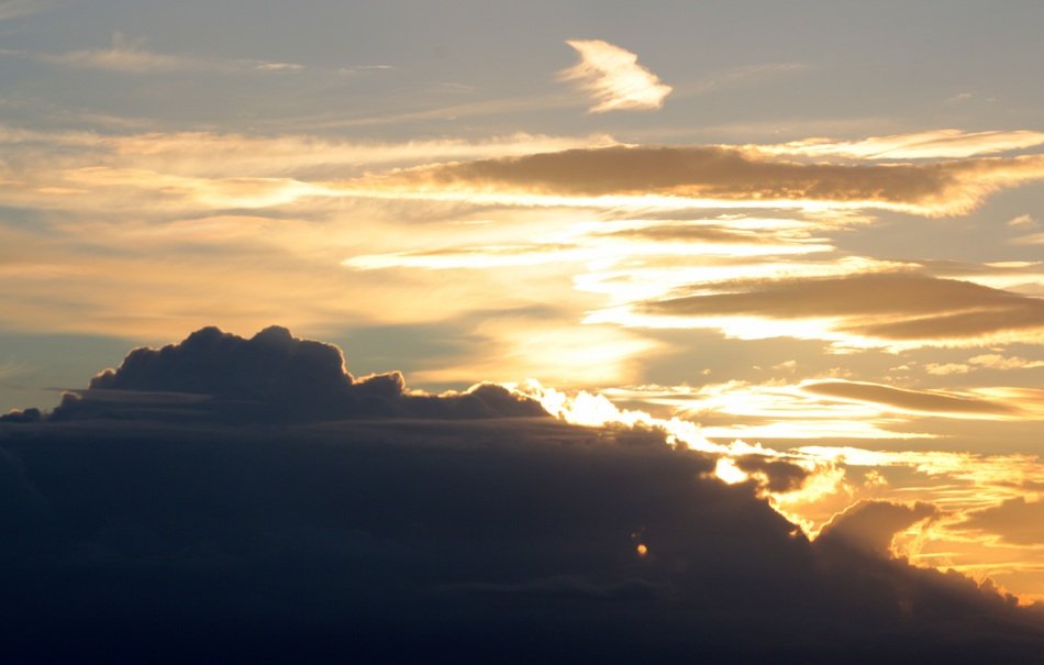 clouds on the evening sky