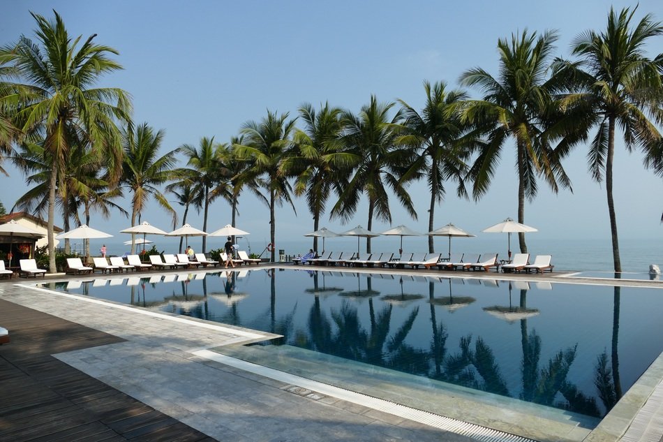 scenic swimming pool for the comfort of tourists in vietnam