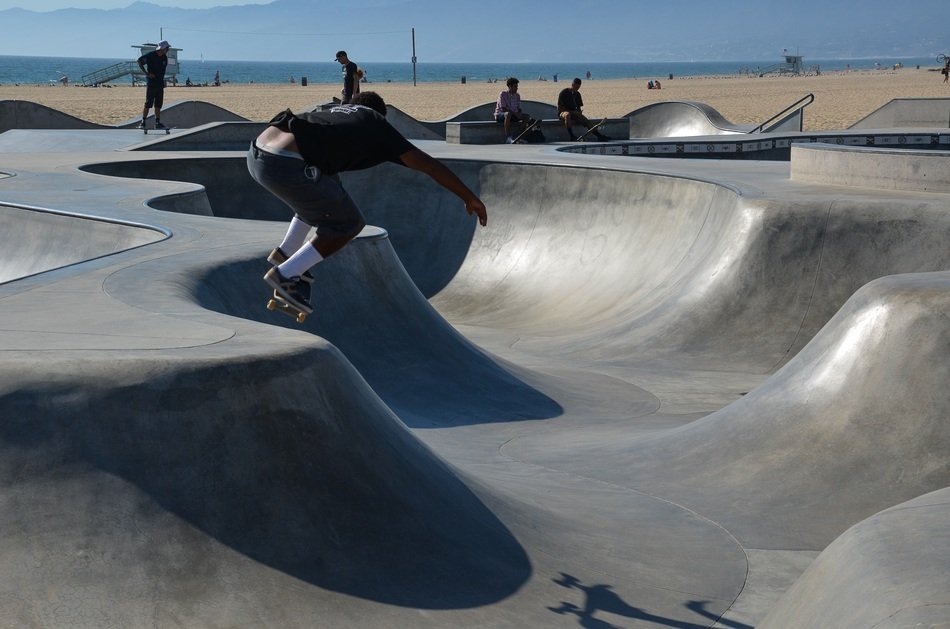 skatepark on the coast of california