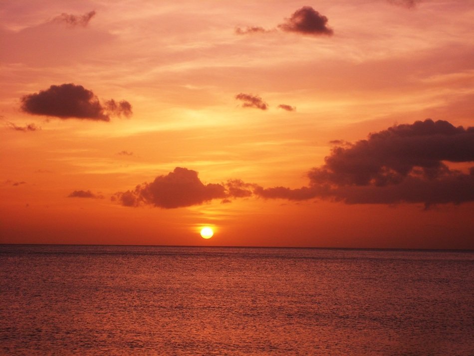 red sunset serenity