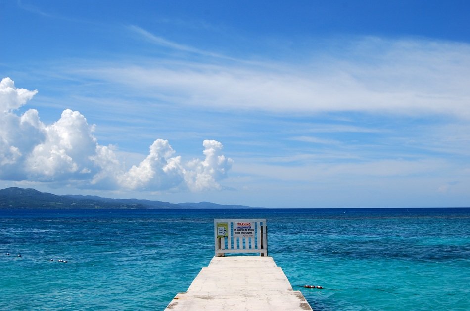 Pier at blue Ocean, Jamaica