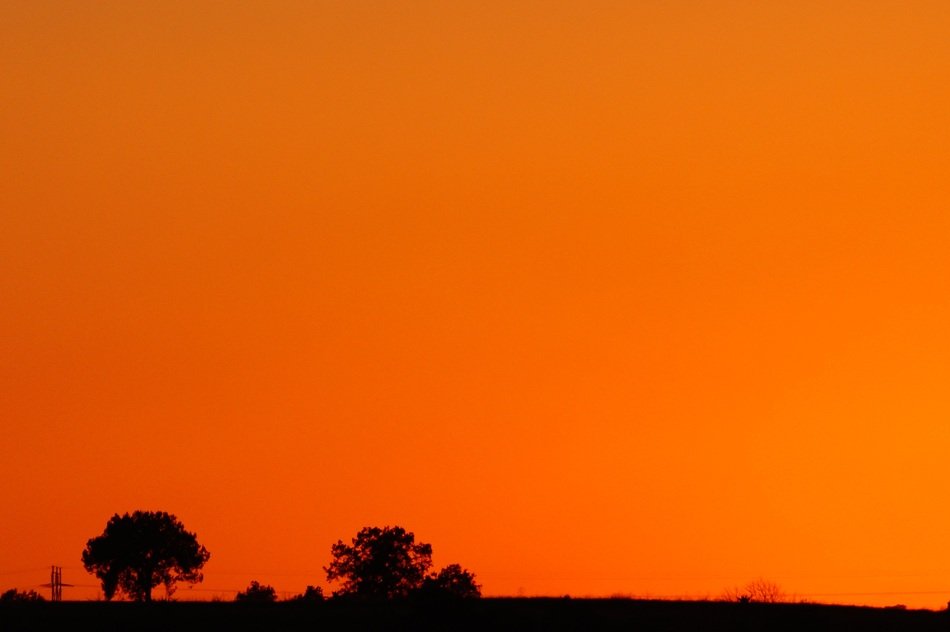 Landscape of the tlaxcala at the sunset
