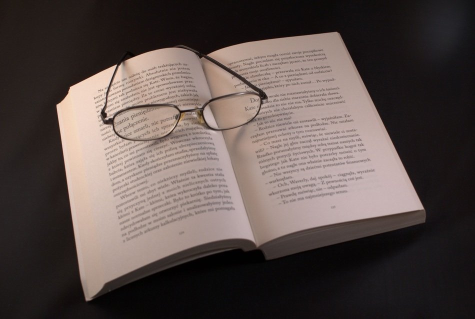 picture of the book and glasses