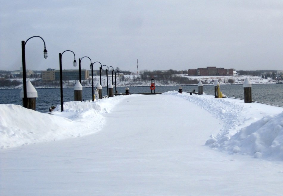 snowy promenade in halifax