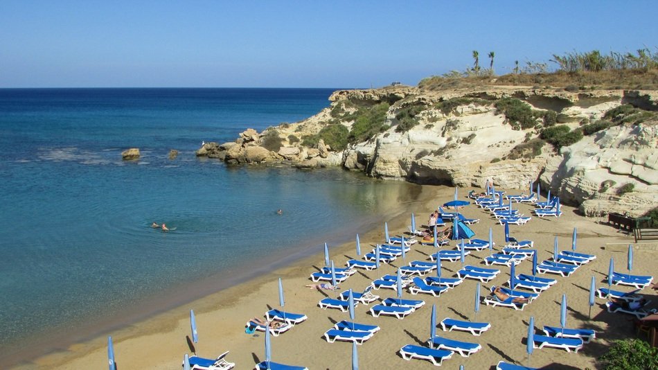 lanscape of the beach in Cyprus