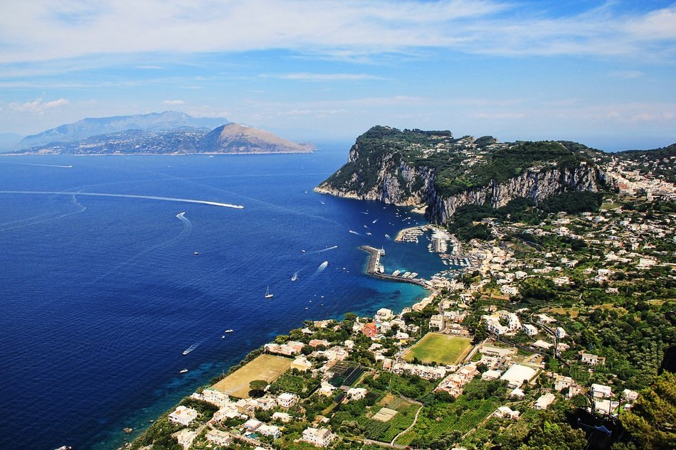coast near port in italy
