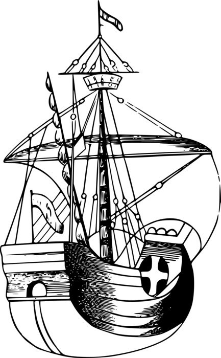Boat Galley as a drawing