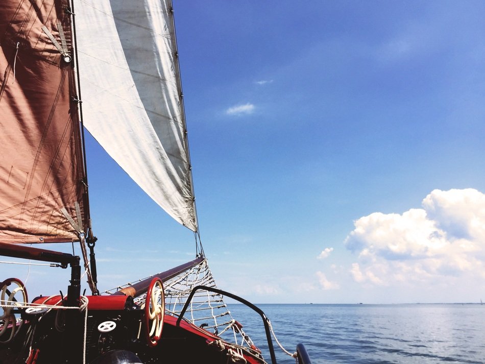Picture of sailing Boat in ocean