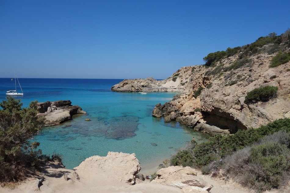 cliffs on the beach in spain