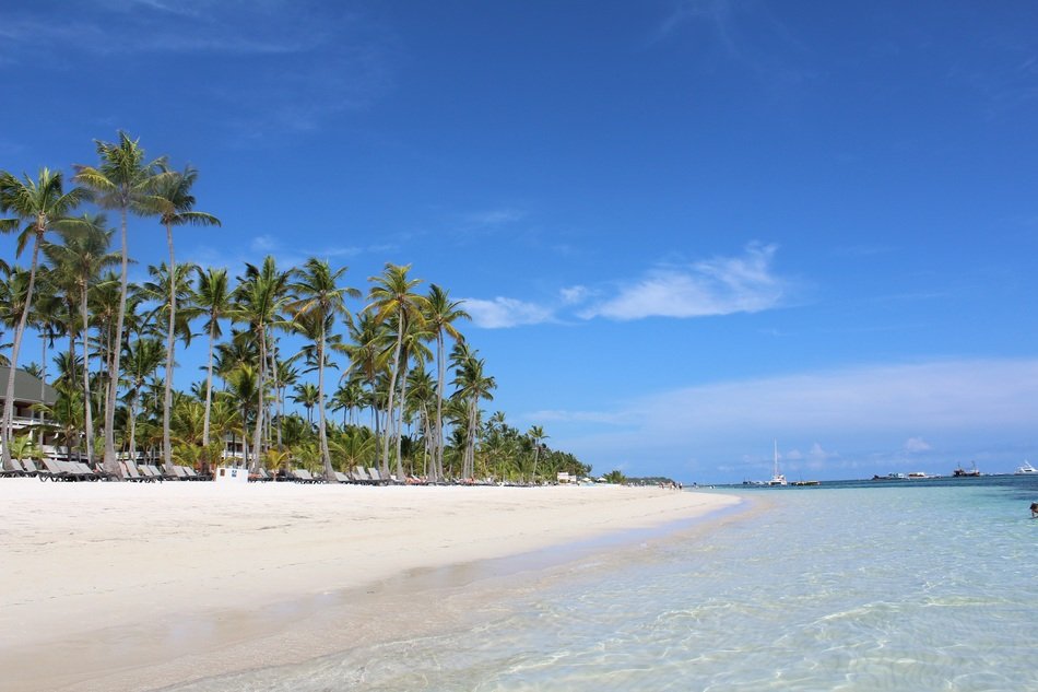 clear water on the beach in dominican Republic