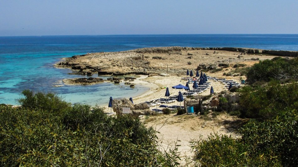 sandy beach in cyprus bay