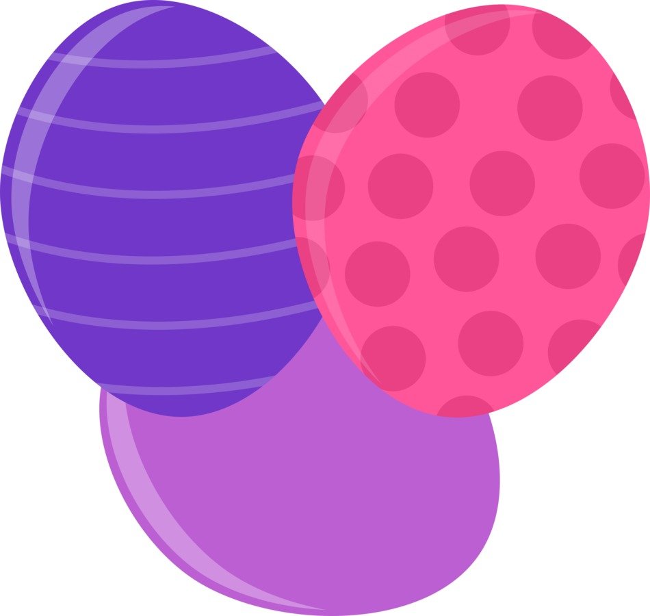 graphic image of three easter eggs