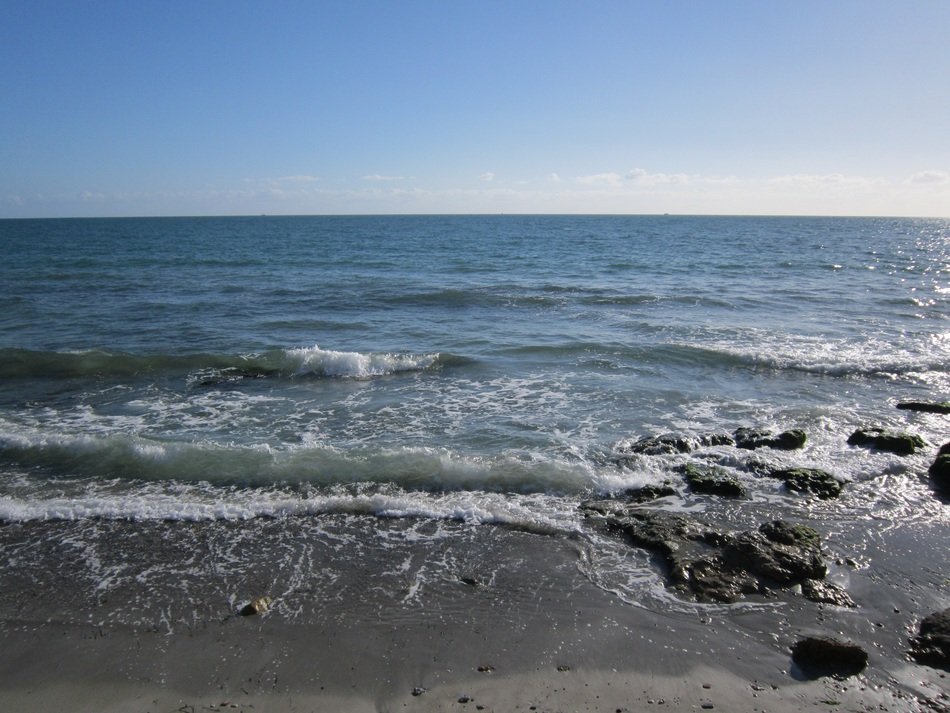 mediterranean coast with waves