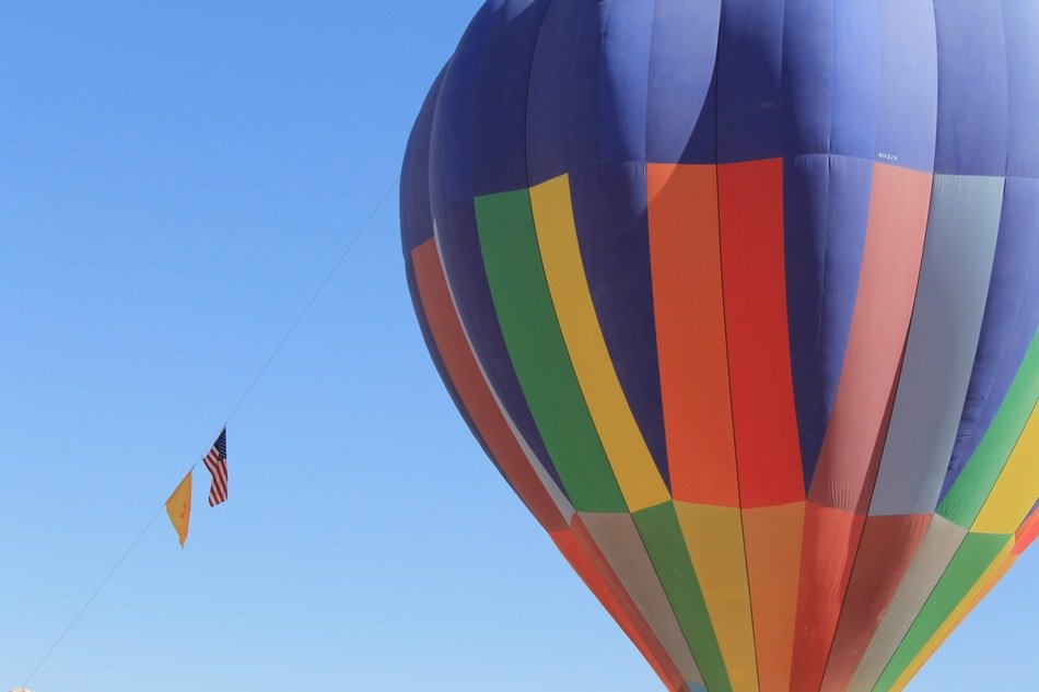 Colorful hoat air balloon in the sky