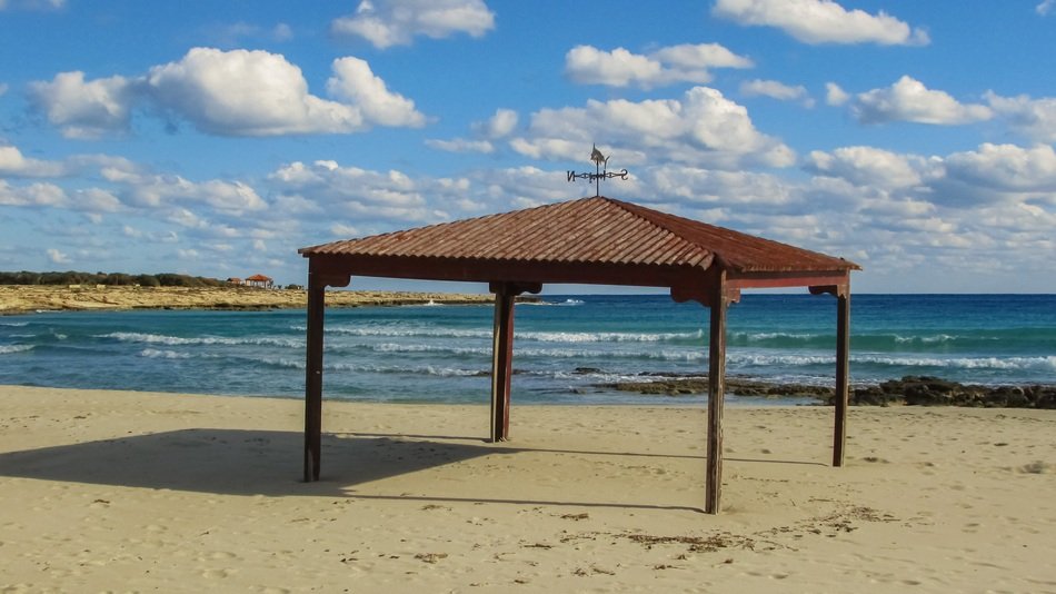 beach canopy in cyprus