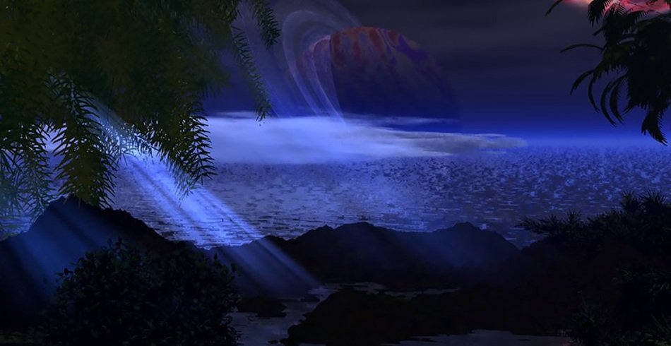 celestial phenomena over the ocean