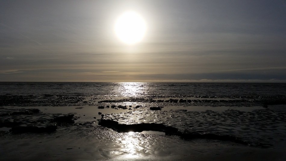evening beach in Sankt Peter-Oerding, Germany