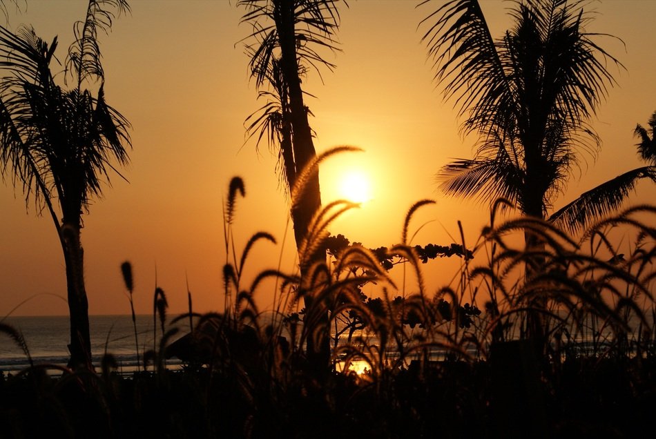 landscape of the sunset on Bali