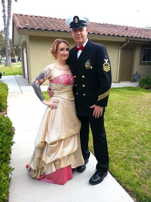 Veteran and woman