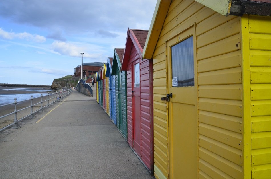 picture of the colorful houses on a beach