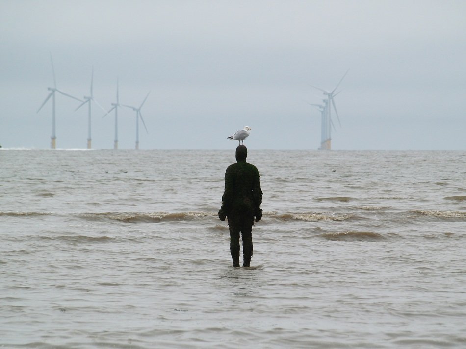 sculpture on the English shore