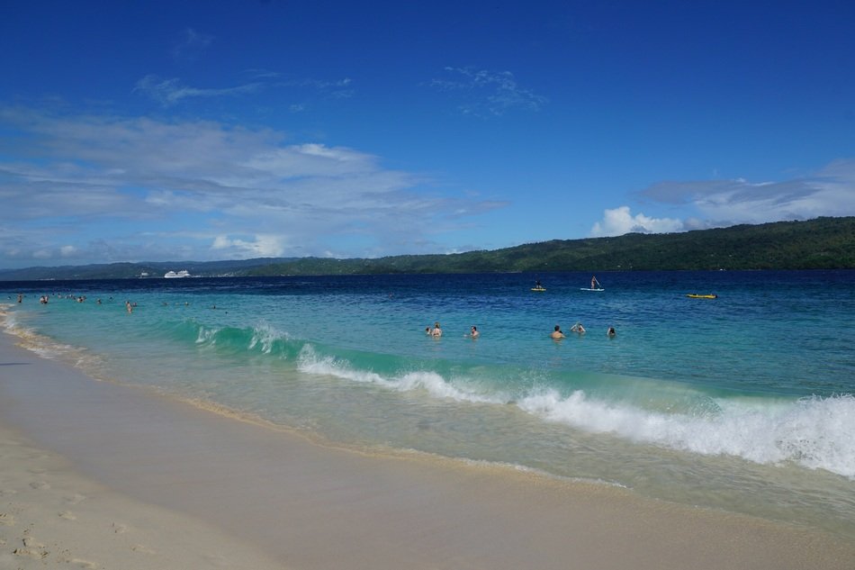 waves on the beach of the island