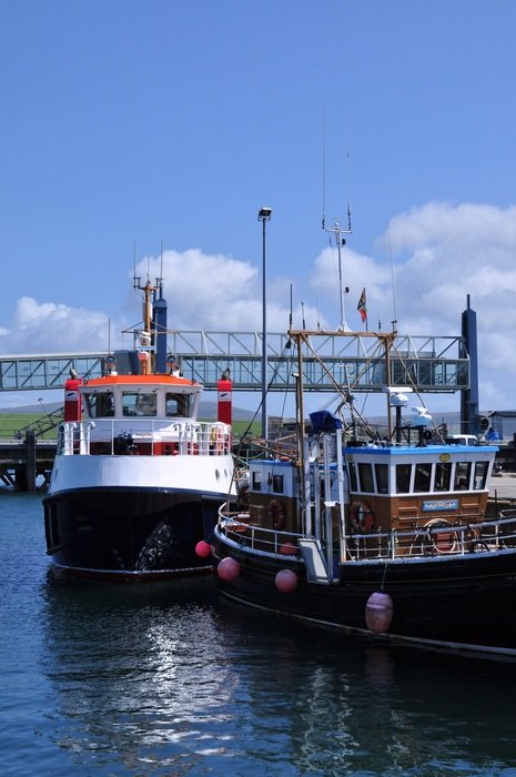 harbor with the ships in scotland