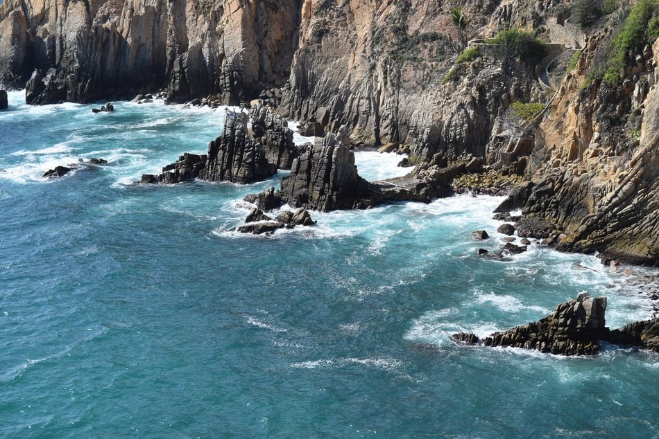 rocks at Pacific Ocean, mexico, Acapulco