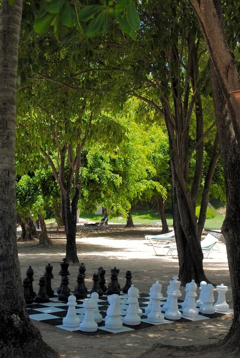 huge chess in a park in grenada
