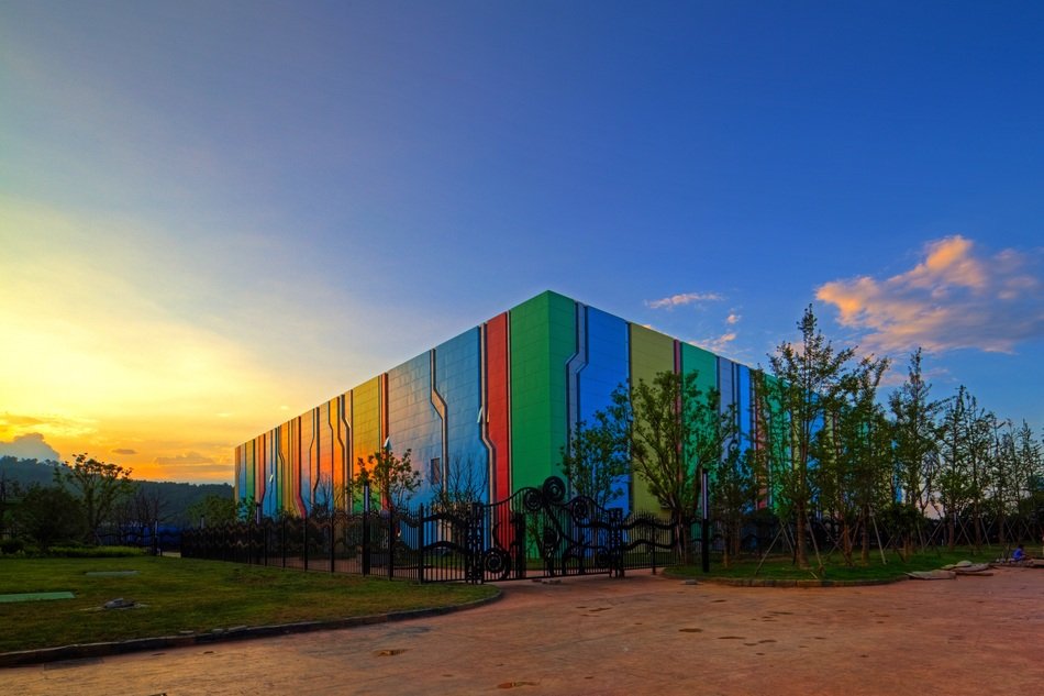 colorful building in changzhou game valley
