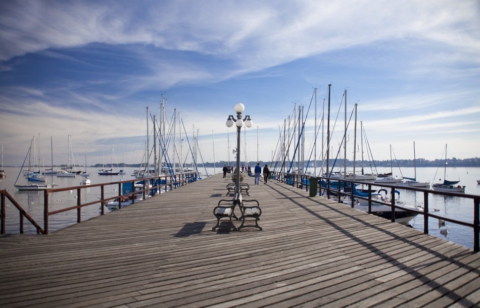 wooden jetty in south america