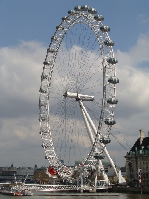 Beautiful landscape with London Eye in London