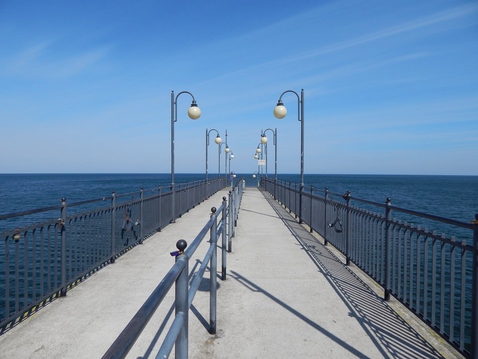 empty pier near the sea