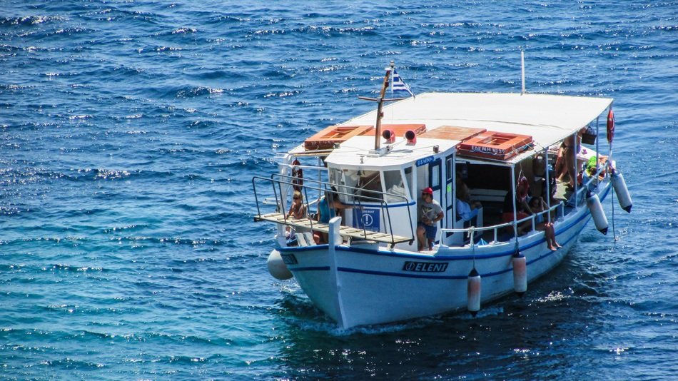 touristic cruise boat in Greece