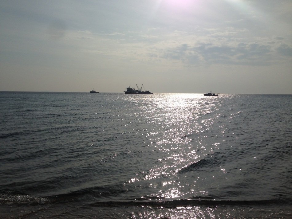sunset over the agean sea