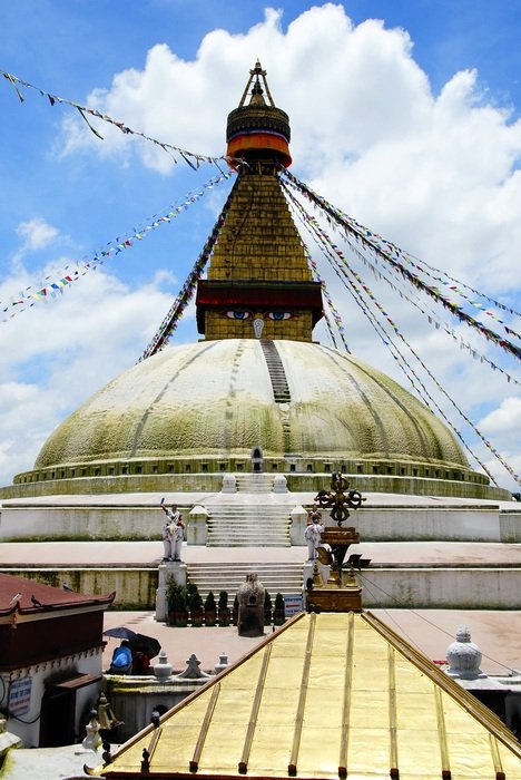 roof of the palace complex Budhanath